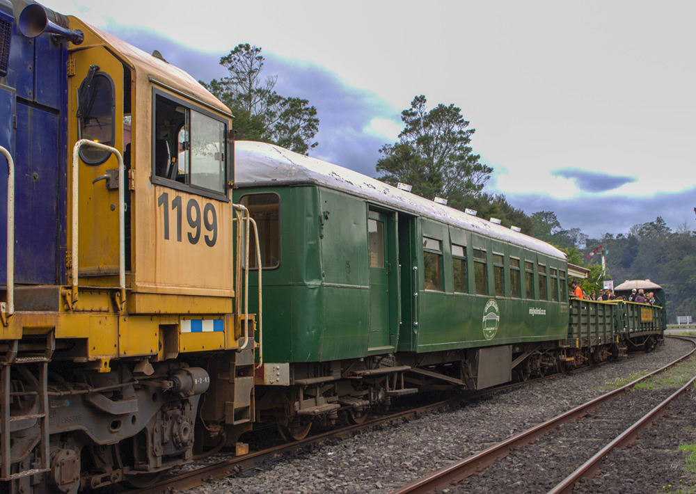 DBR 1199 Coming into Waikino Station